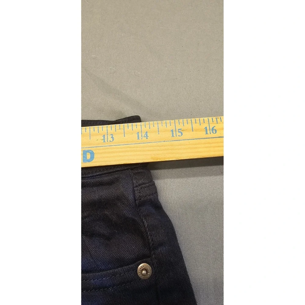 Gap Denim Cheeky Straight High Rise Tie Dye Jeans Blue Black Raw Hem‎ 26 2